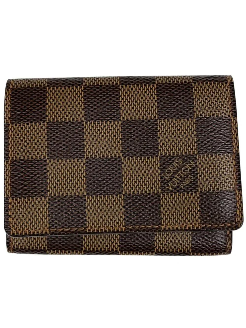 Louis Vuitton Envelope Carte de Visite Card Case Passcase Damier Brown